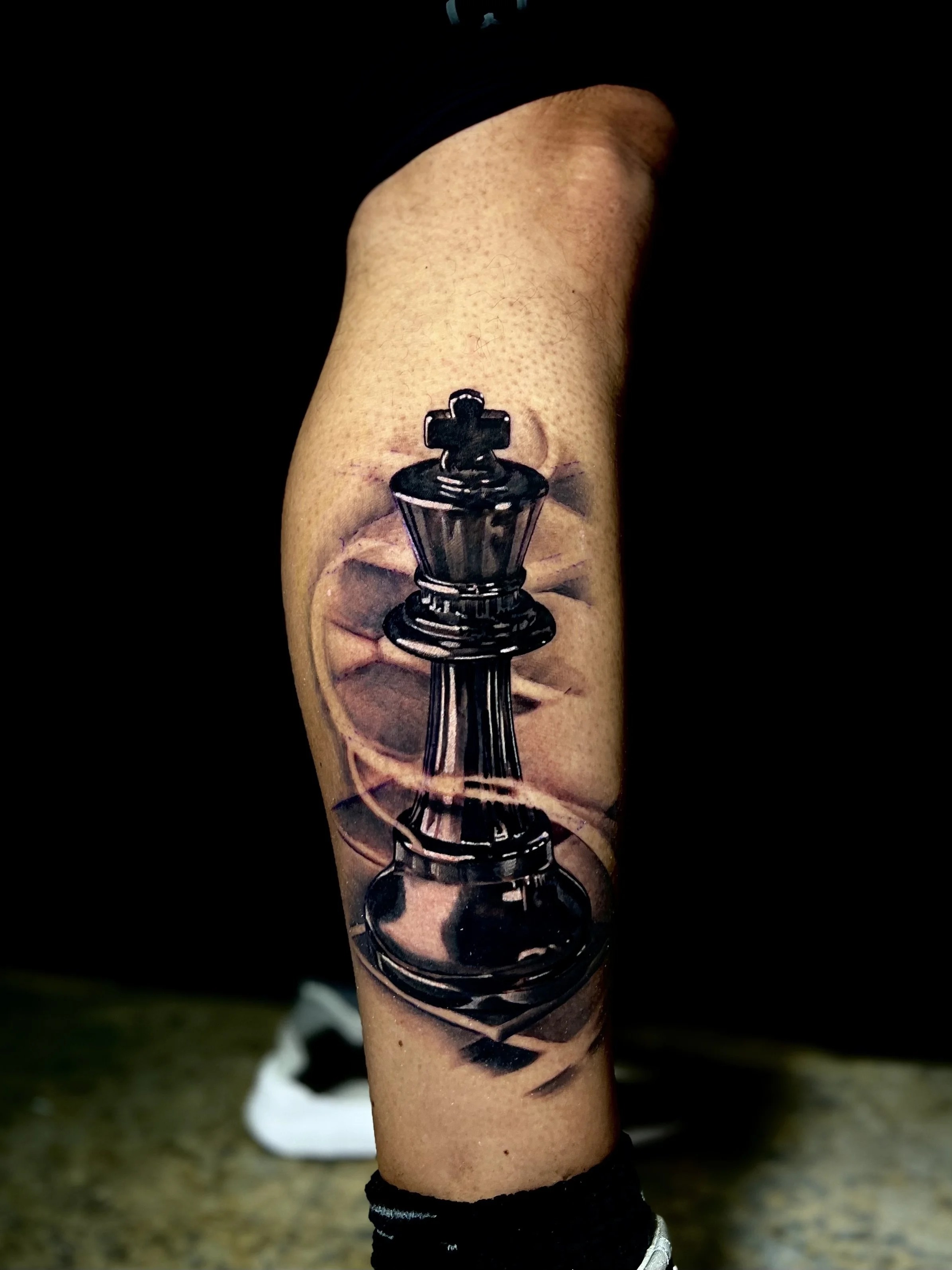 Chess king tattoo